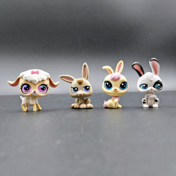 Littlest Pet Shop LPS Lot Lamb #2741 Rabbit #1333 Vanilla Velvetears #106 Rabbit - Picture 1 of 10